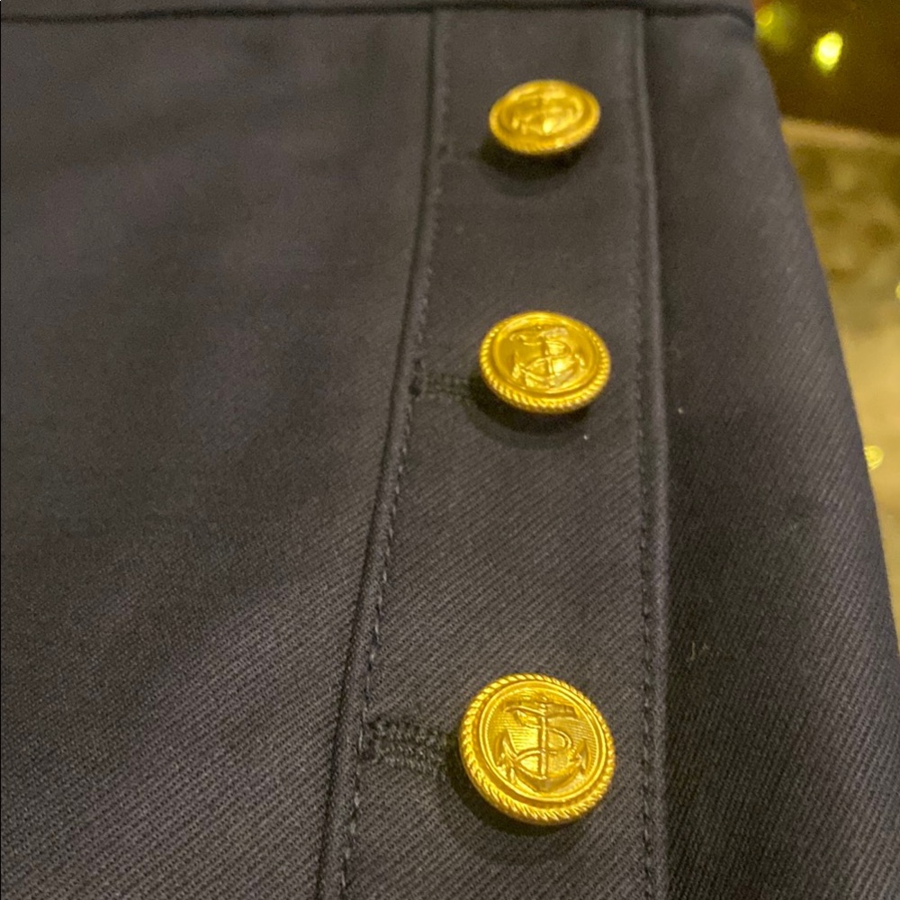 J.Crew Navy Skirt with Gold Buttons NWOT - Picture 5 of 14
